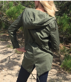 Olive Utility Jacket  - The Peach Mimosa 