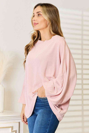 Hit Or Miss Ribbed Long Sleeve Top