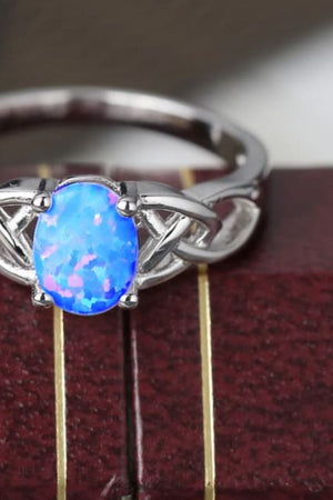 Dearest Memory Crisscross 4-Prong Opal Ring