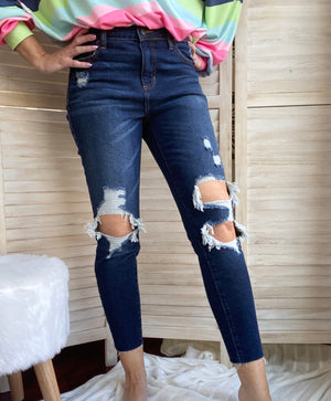 Chelsea High Rise Distressed Jeans