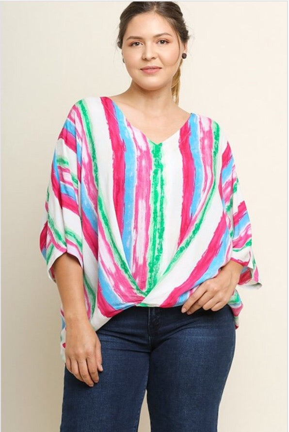 Ava Water Brush Top  - The Peach Mimosa 