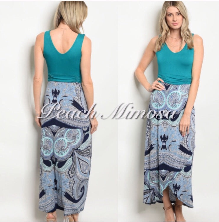 Bahama Breezes Maxi Dress  - The Peach Mimosa 
