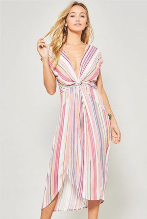 Take the Plunge Dress  - The Peach Mimosa 