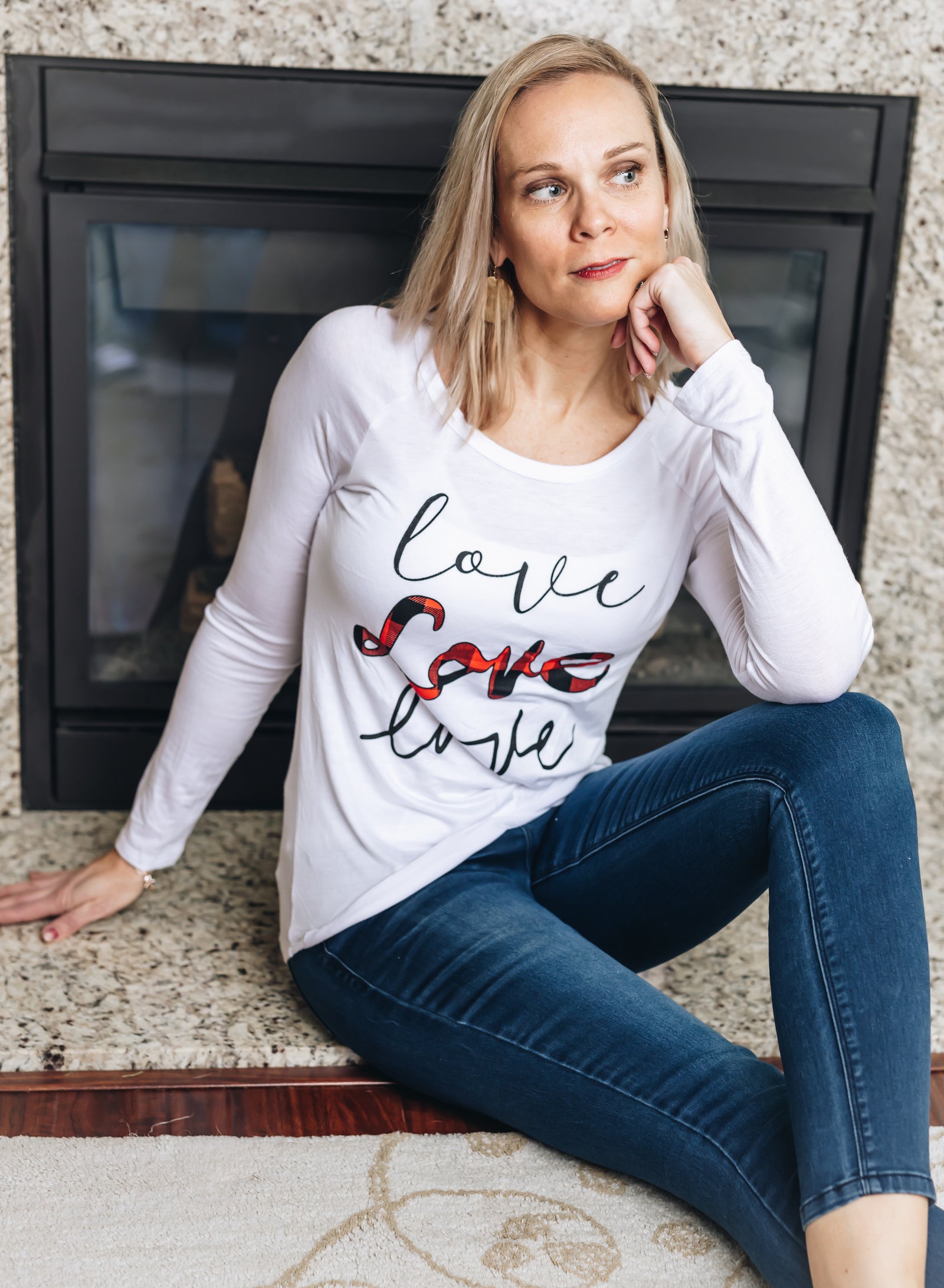 Plaid Love Graphic Tee