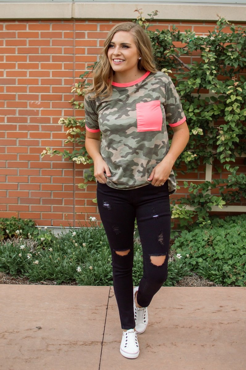 Neon Camo Tee