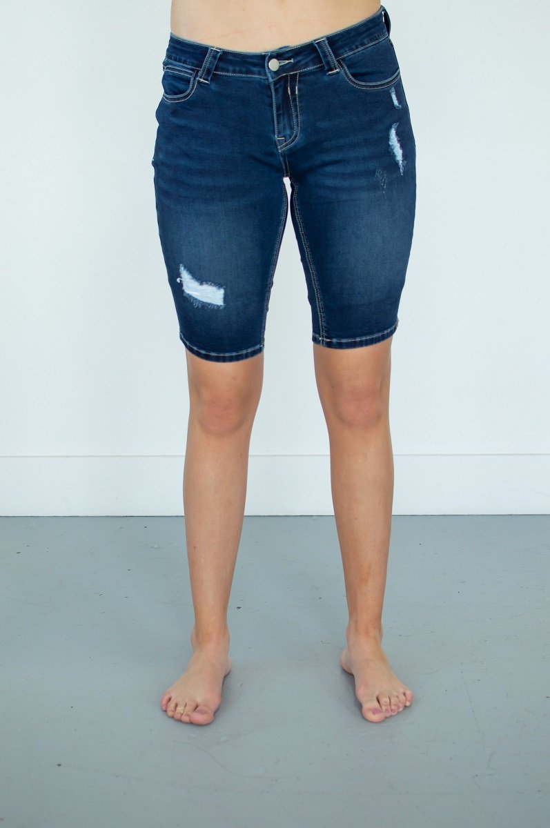 Brandi Bermudas-dark wash