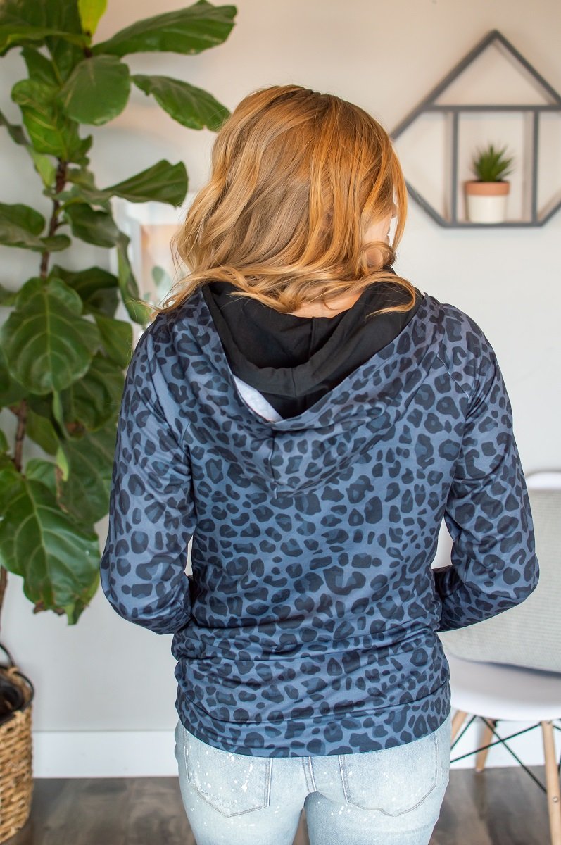 Midnight Leopard Hoodie-Adult and Kids