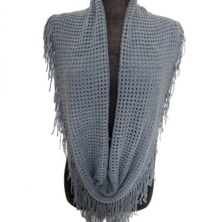 Fringed Infinity Scarf  - The Peach Mimosa 