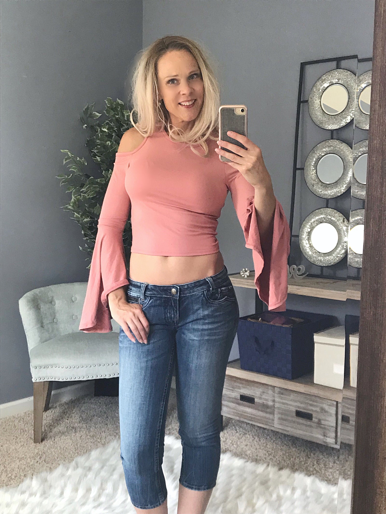 Feeling the Love Cropped Top  - The Peach Mimosa 