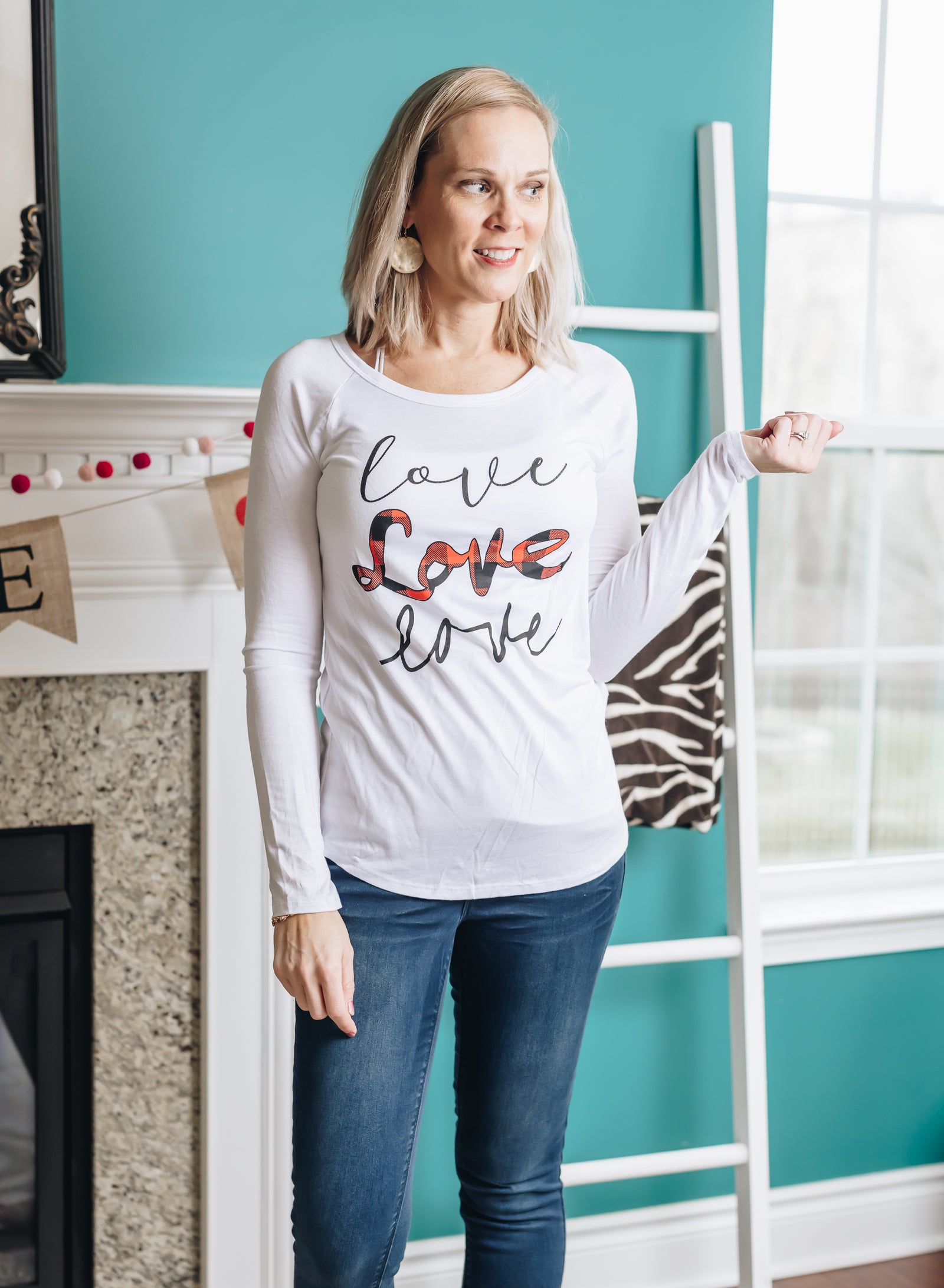 Plaid Love Graphic Tee
