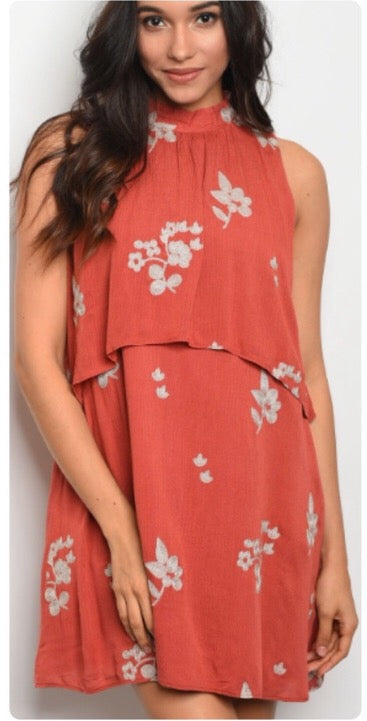 Sunset Dreaming Mini Dress  - The Peach Mimosa 