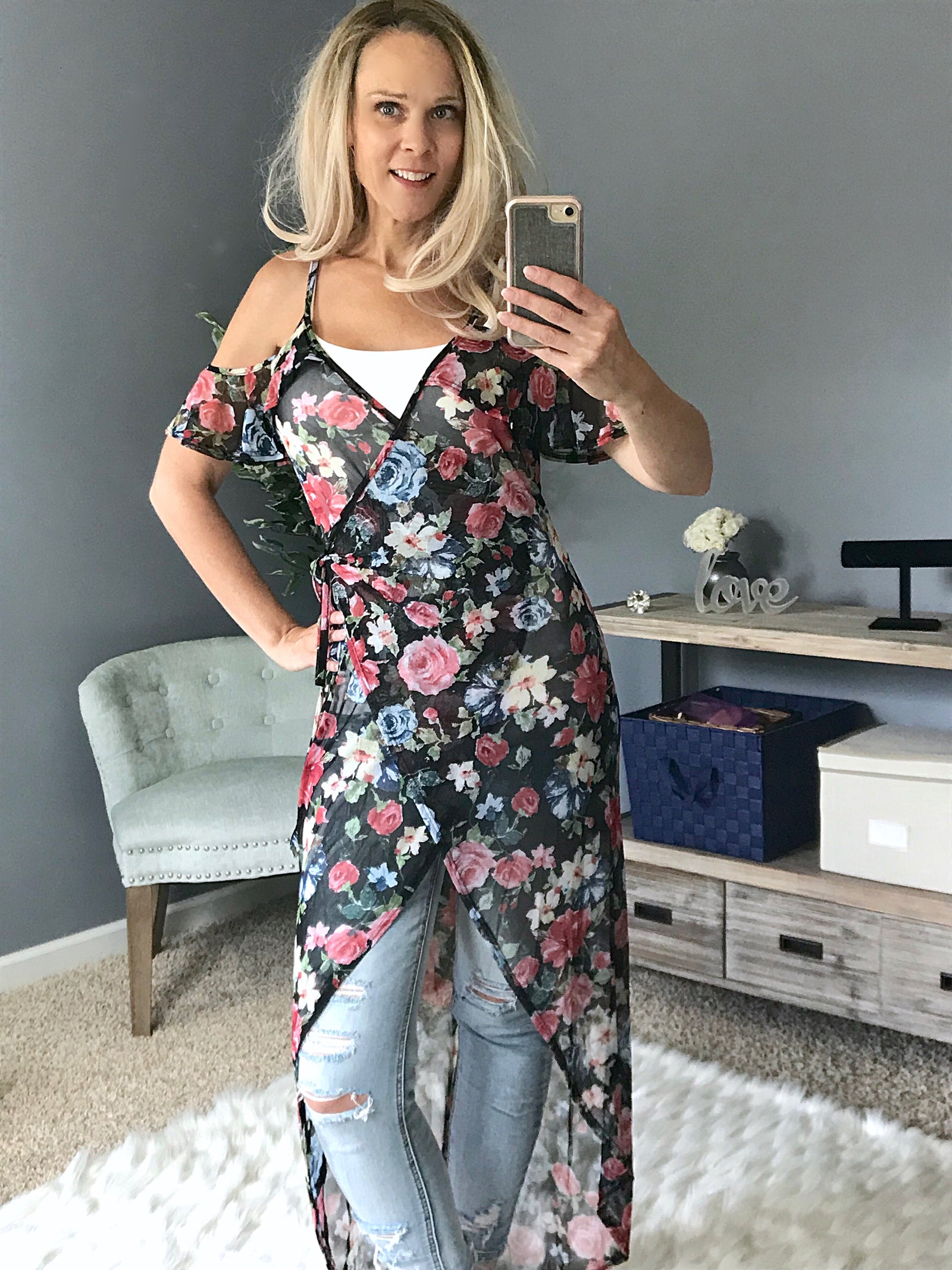 Ready For Fun Kimono  - The Peach Mimosa 