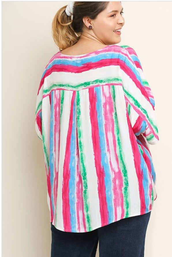 Ava Water Brush Top  - The Peach Mimosa 