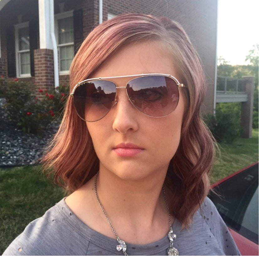 Aviator Sunglasses-smoky gray