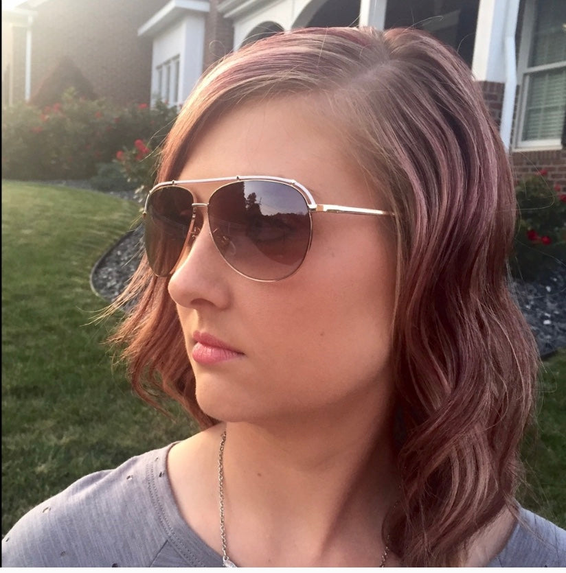 Aviator Sunglasses-smoky gray