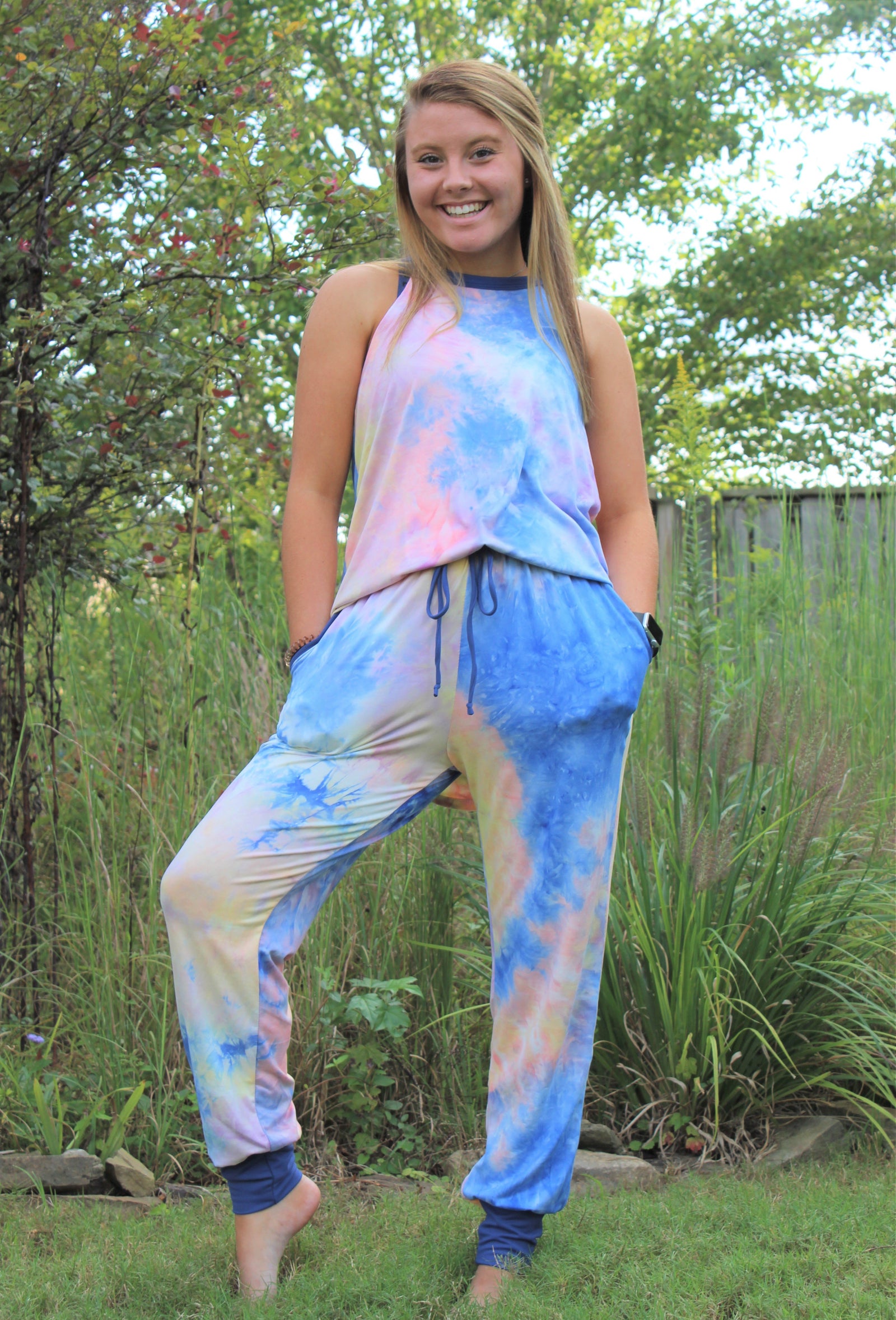 Accent Joggers | Tie Dye at Dusk