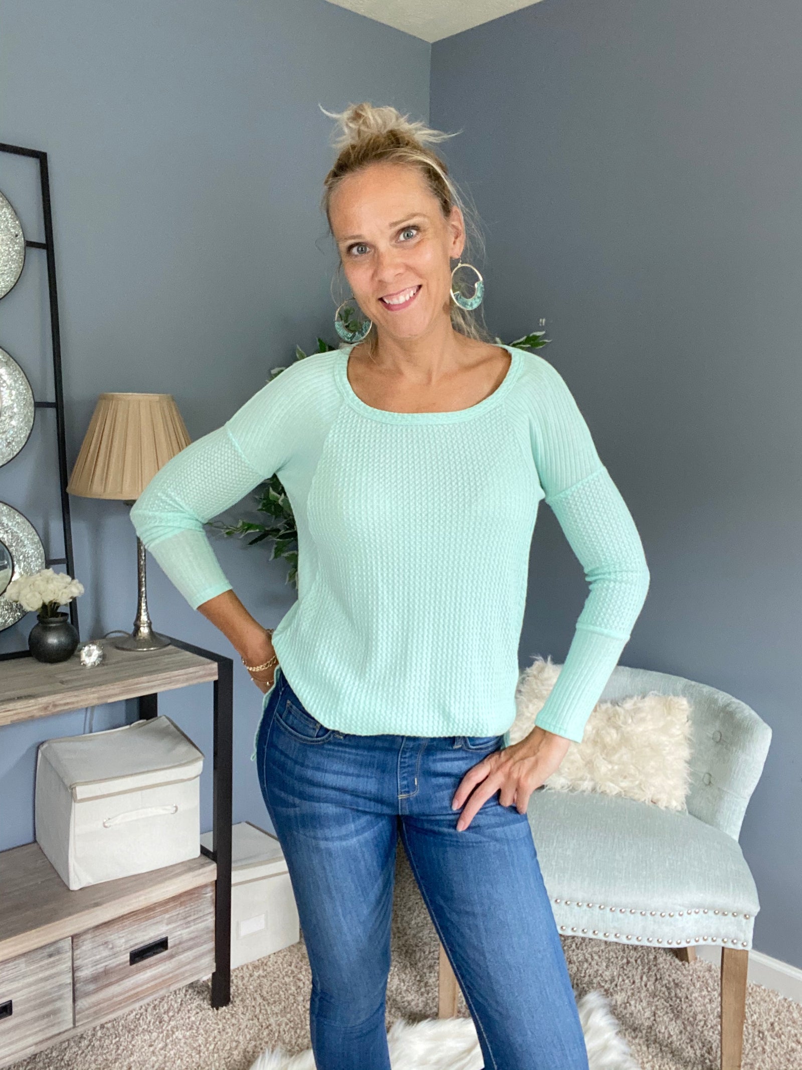 Because of You Waffle Top