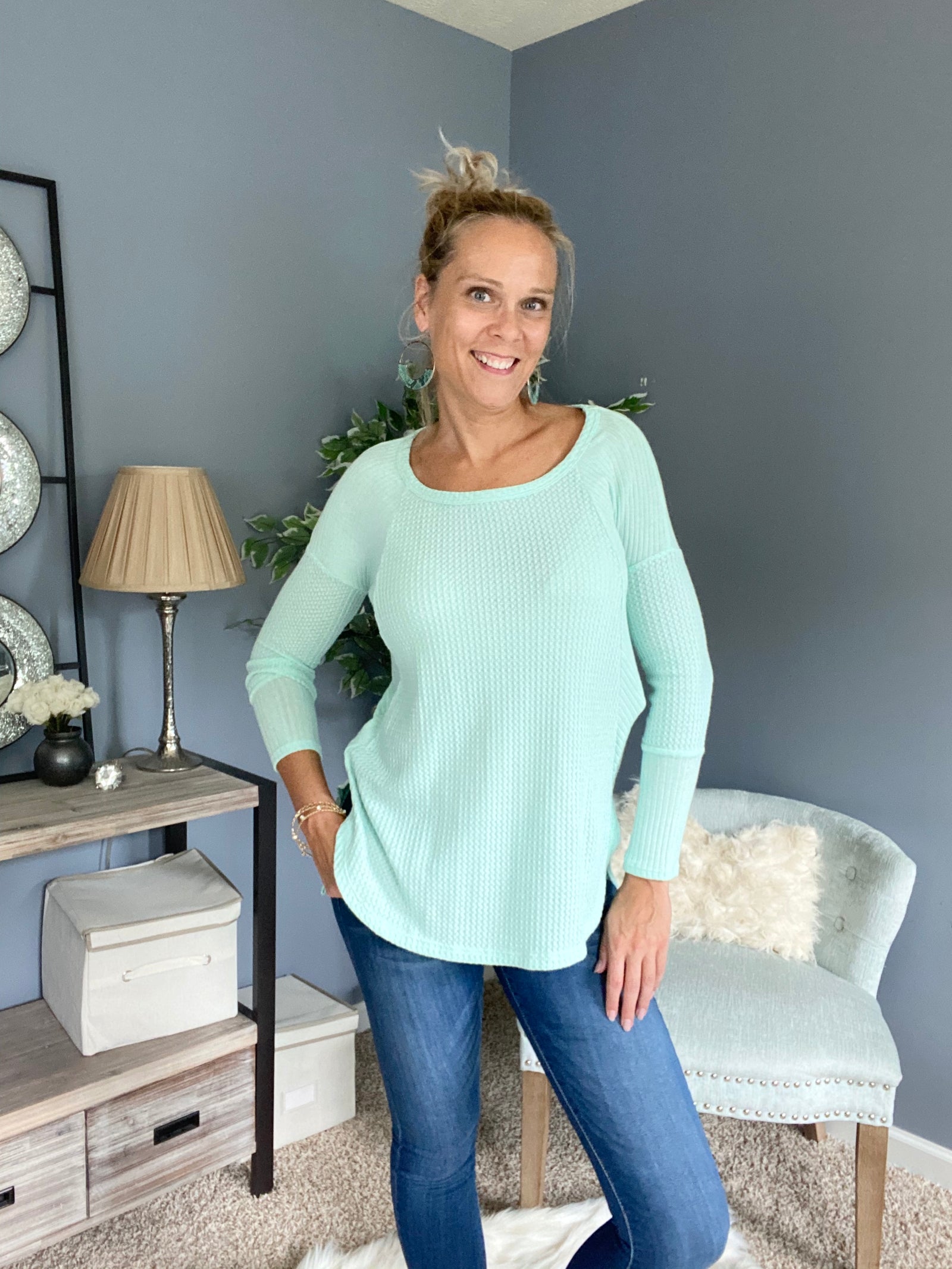 Because of You Waffle Top