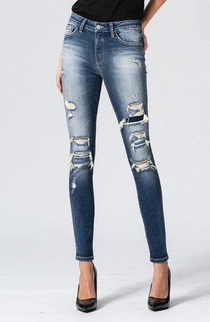 Felicia Distressed Dark Wash Jeans