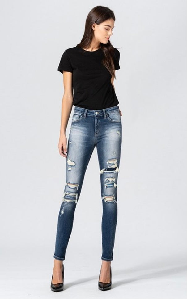 Felicia Distressed Dark Wash Jeans