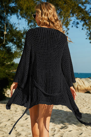 Bahama Breeze Tie-Waist Crochet Cover Up