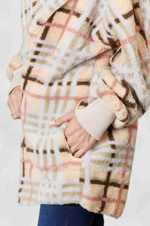 In A Dream Plush Plaid Hooded Jacket