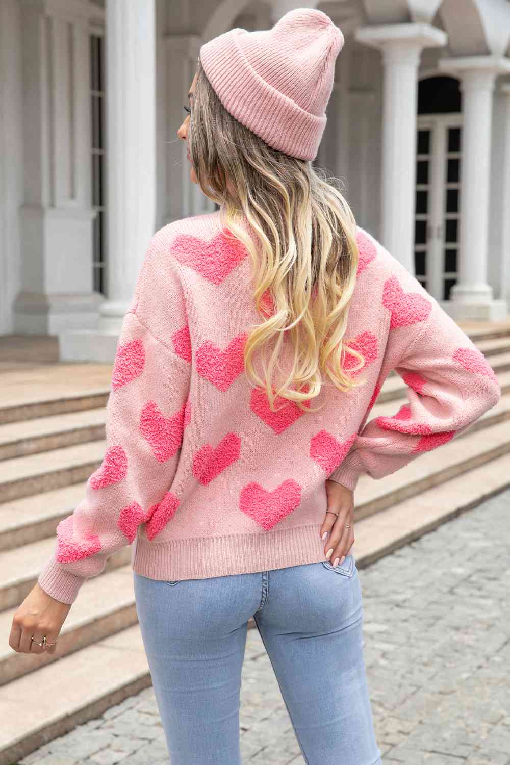 All My Love Heart Pattern Sweater