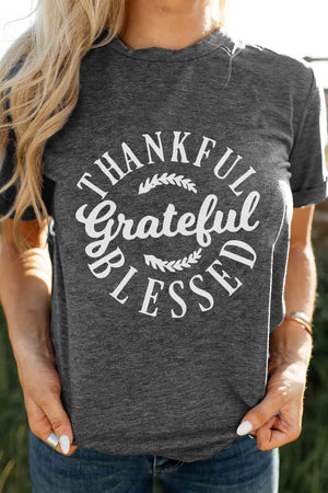 THANKFUL GRATEFUL BLESSED Graphic Tee