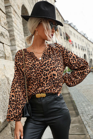 Different Opinion Leopard Print Blouse