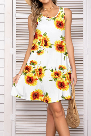 Summer Blooms Sleeveless Dress