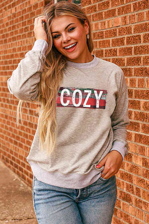 COZY Graphic Drop Shoulder Sweatshirt
