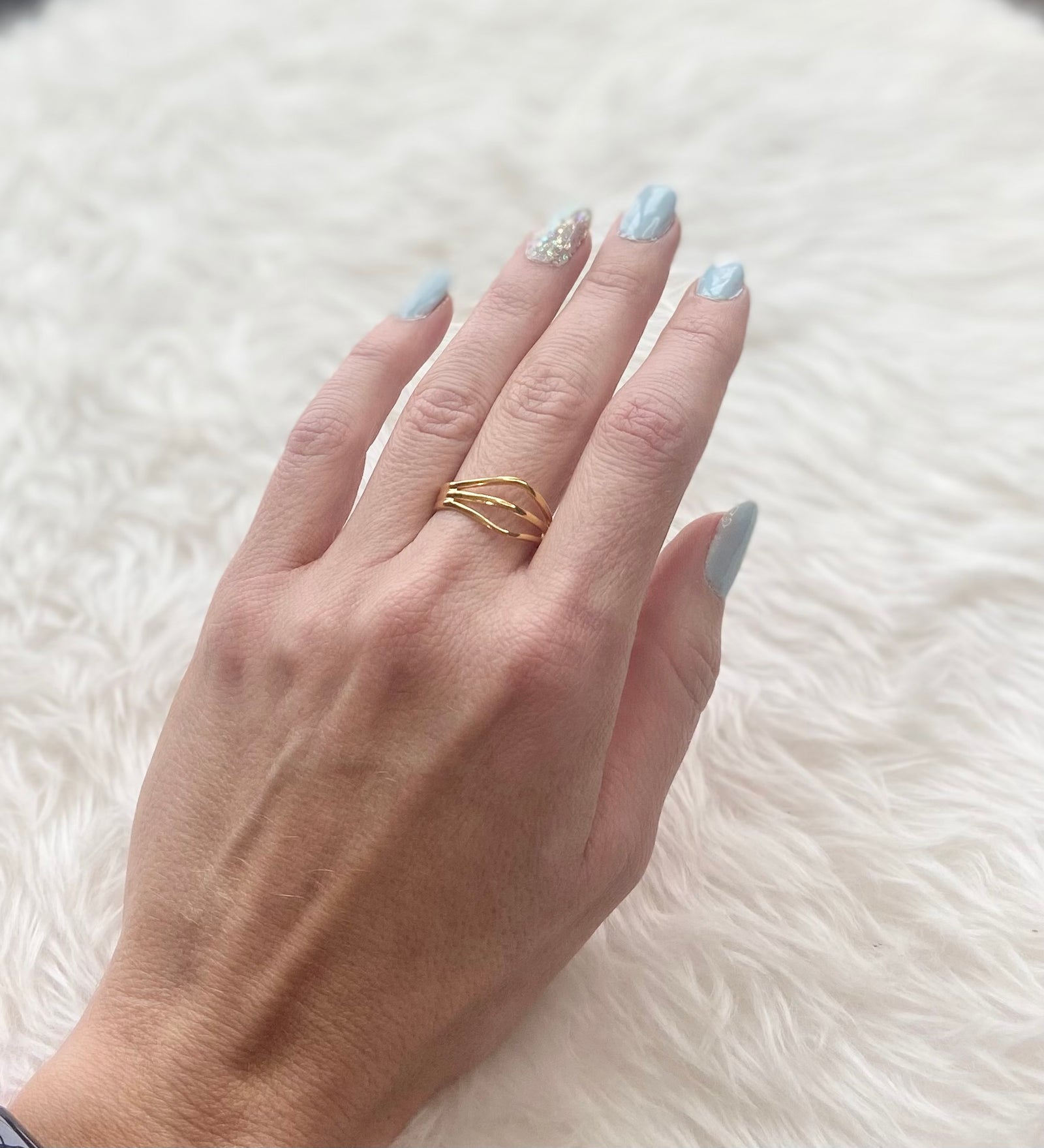 Modern Life Arch Ring-gold