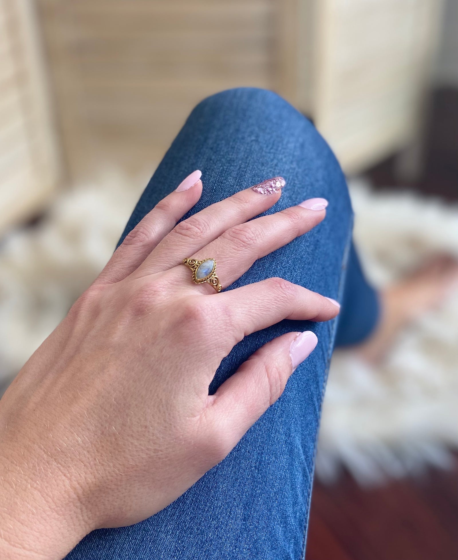 Mystical Starlight Marquis Ring