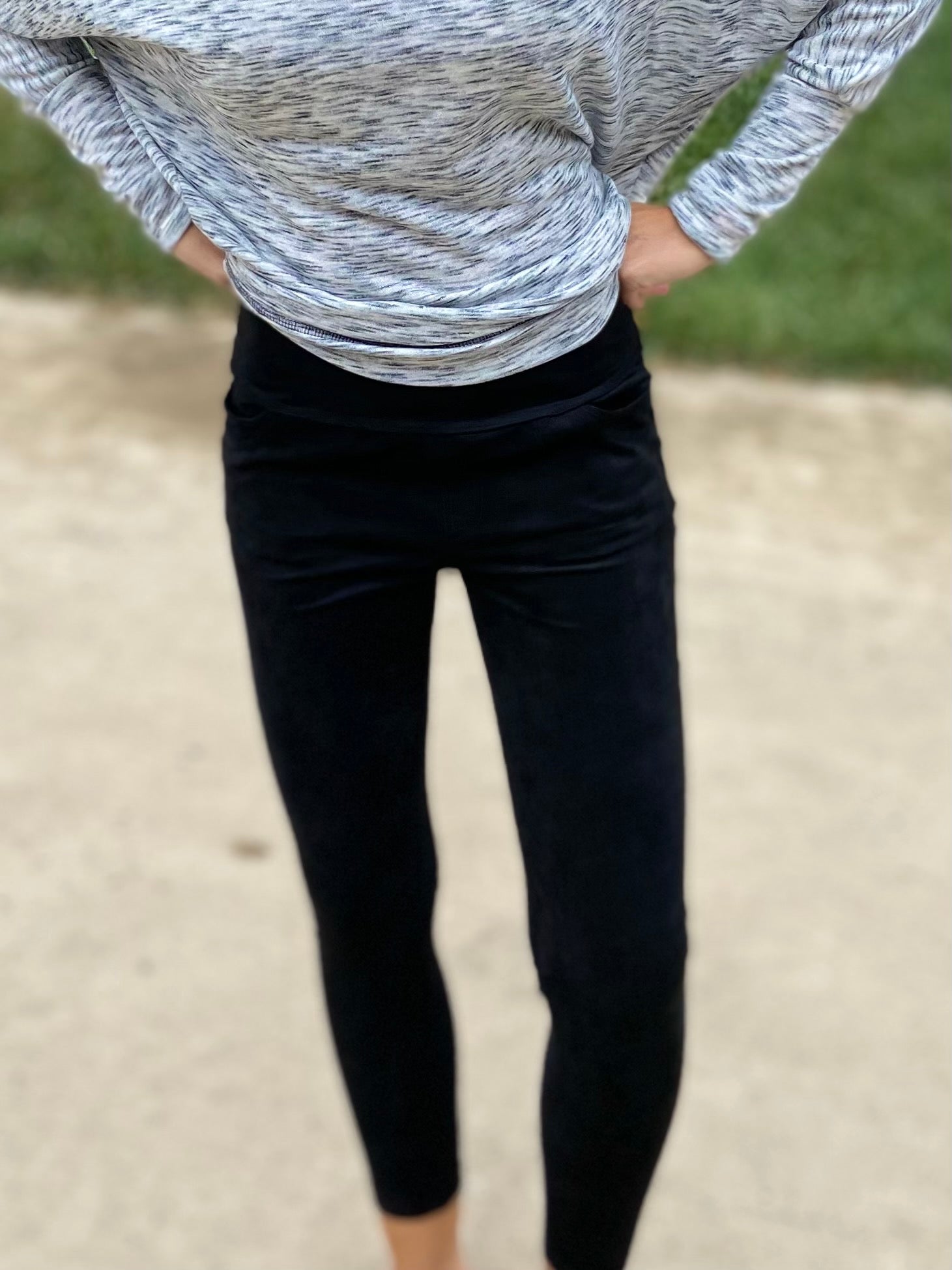 Modern Style Suede Leggings