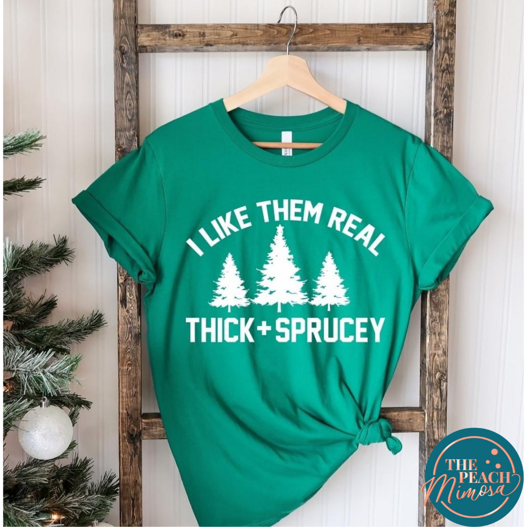 “Thick + Sprucey” holiday tee