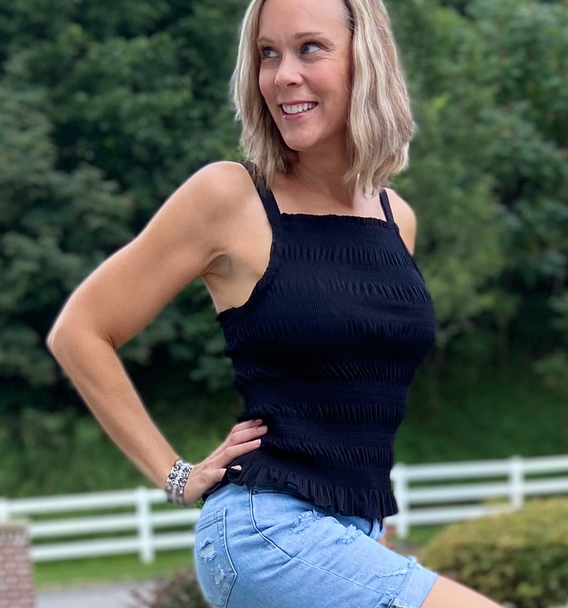 Perfectly Poised Smocked Tank