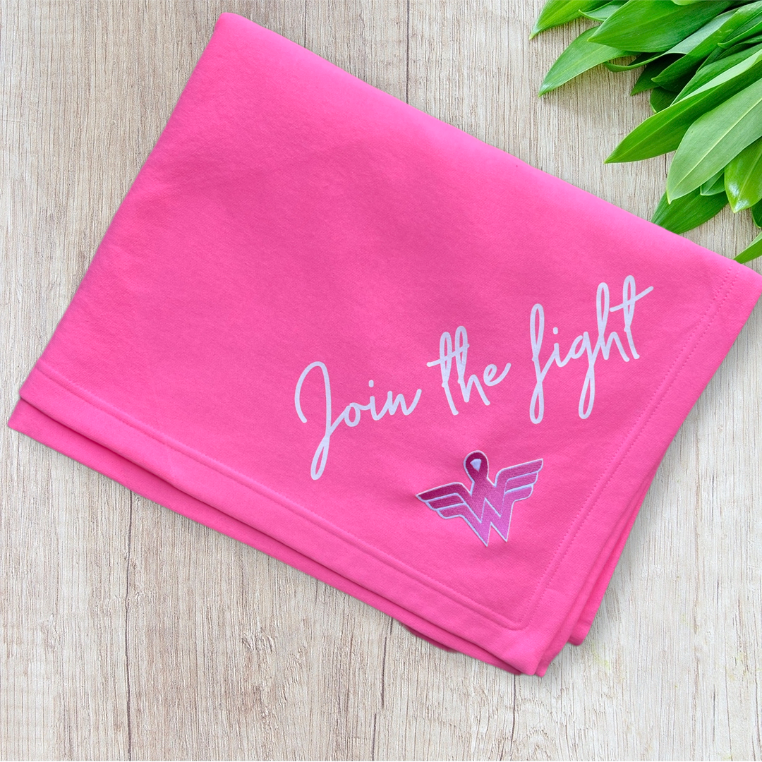 Breast Cancer Awareness Hybrid throw blanket