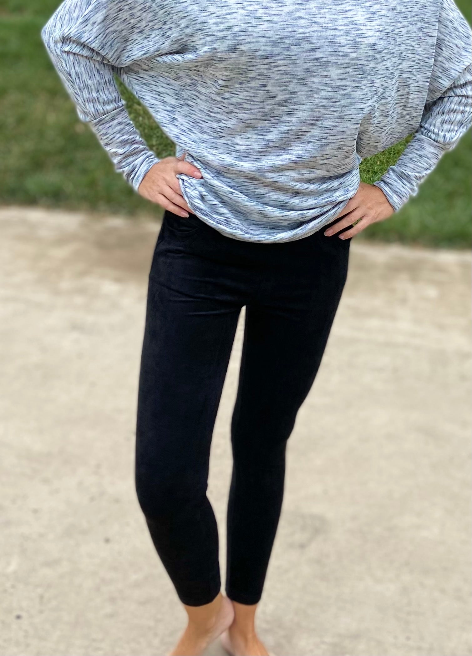 Modern Style Suede Leggings