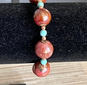 Magnesite/Czech bead bracelet