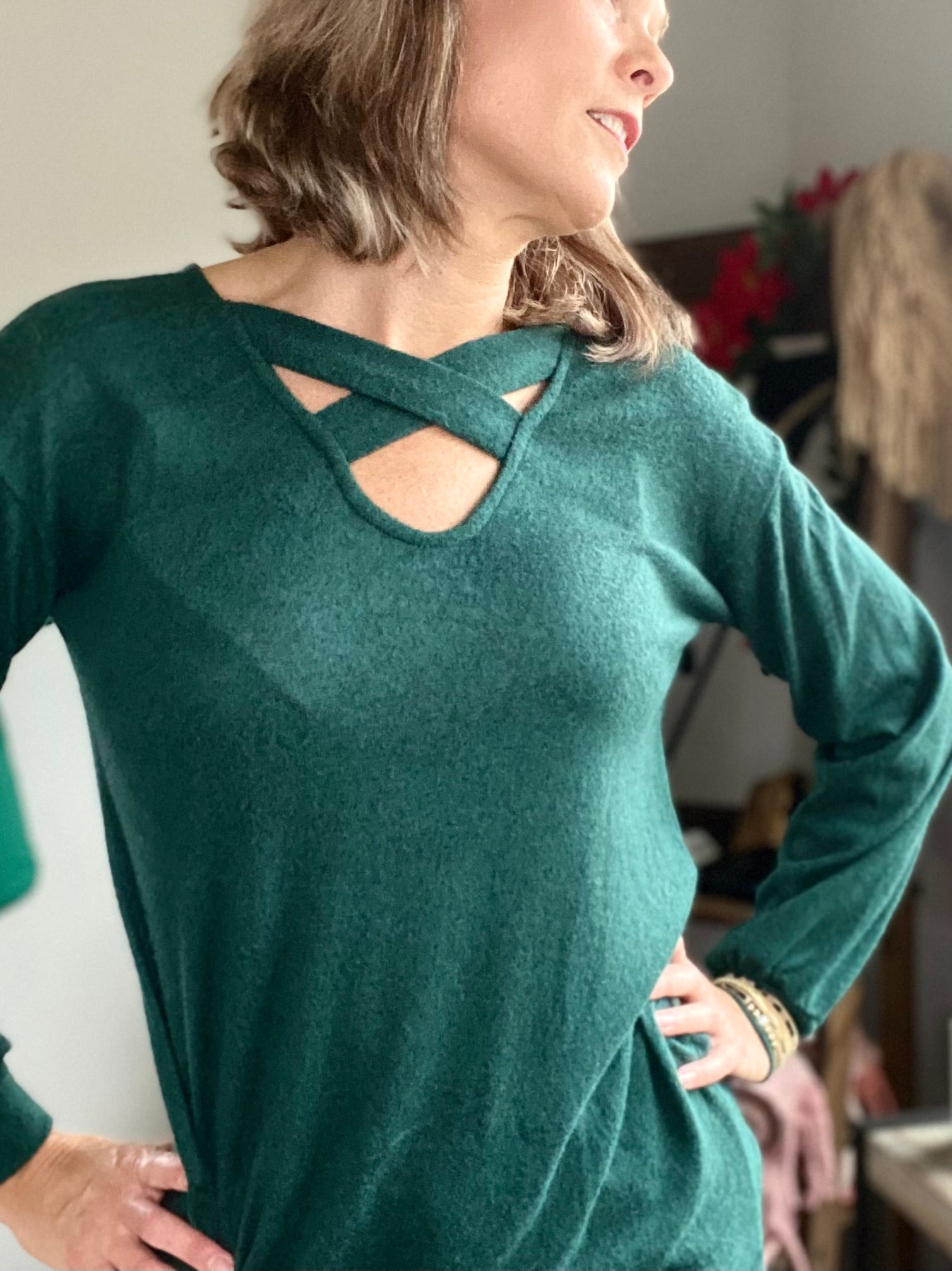 A Perfect Time Emerald Top