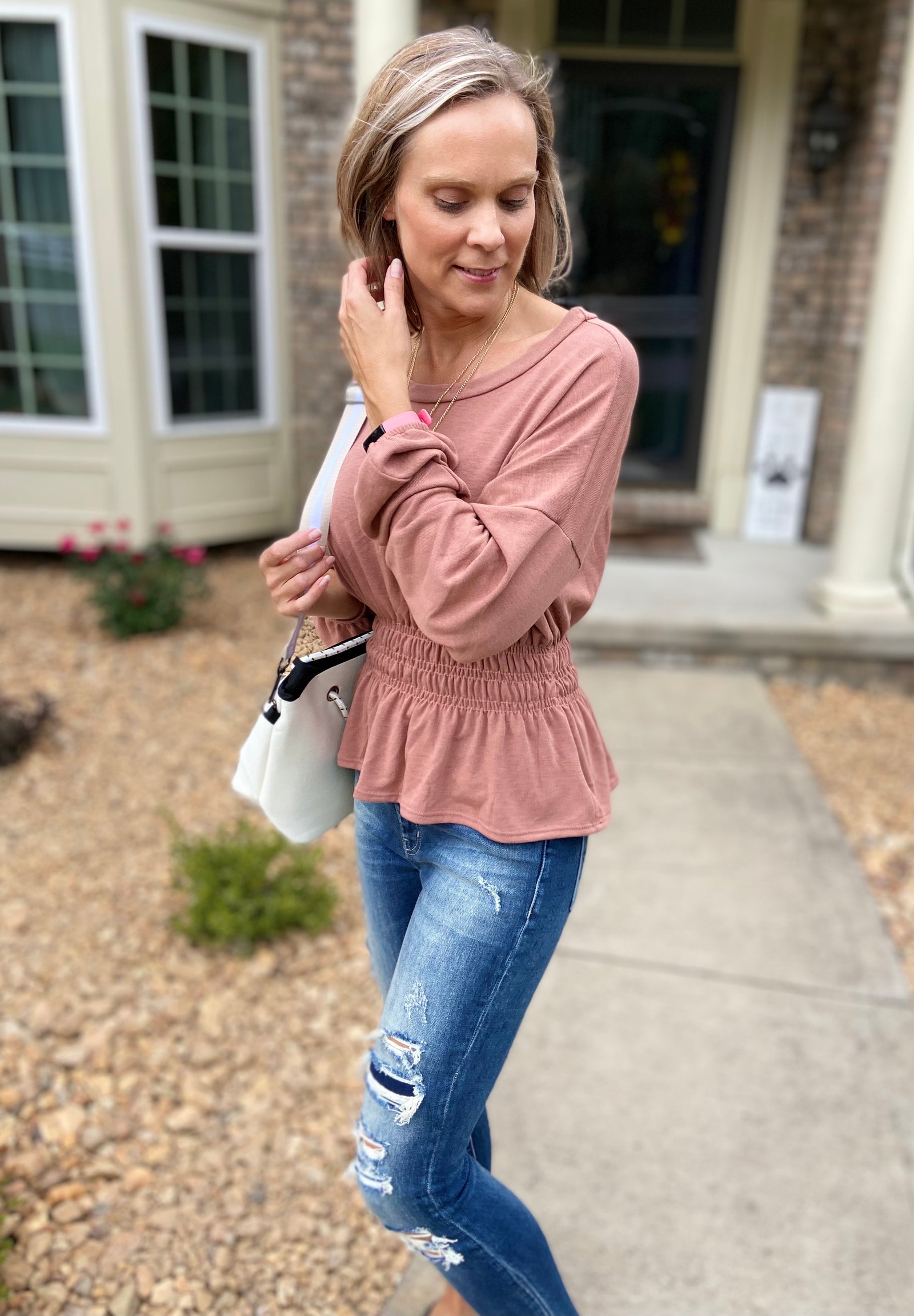 In Harmony Smocked Top