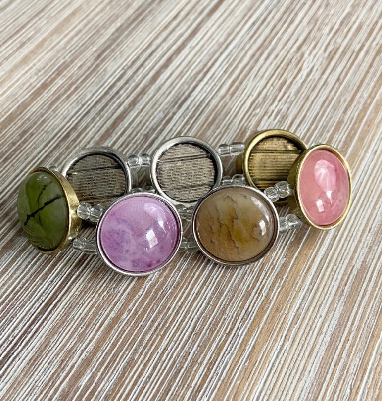 Double Strand Cabochon Bracelet