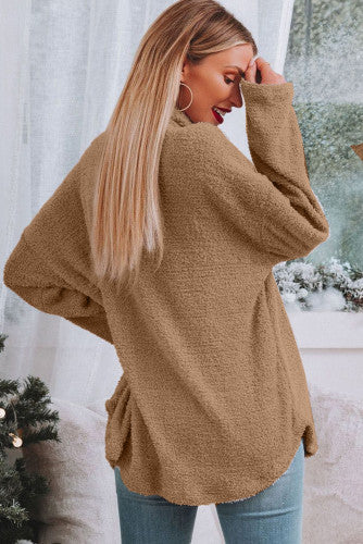 Stay Or Leave Plush Shacket