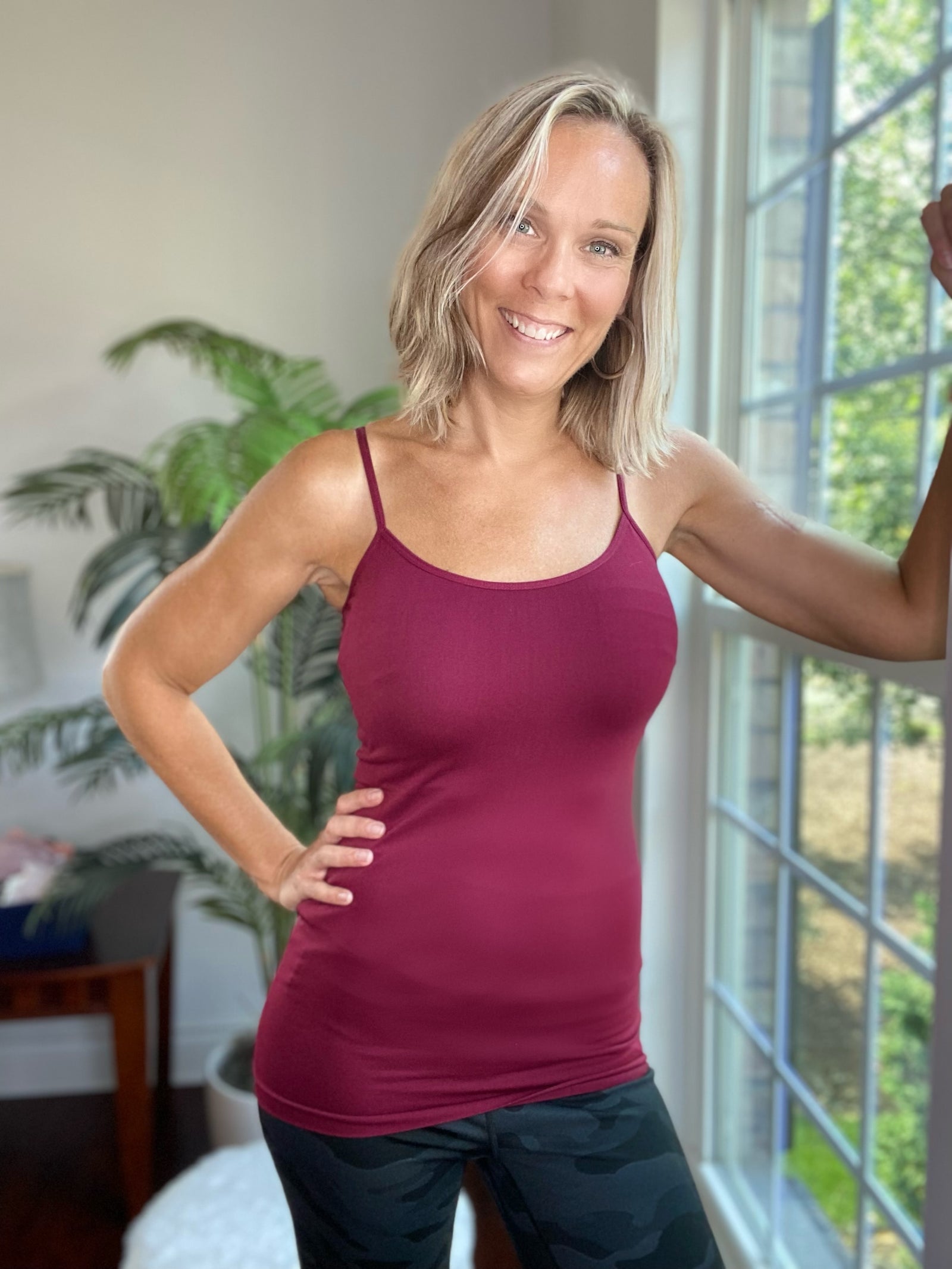 A New Dawn Cami-burgundy