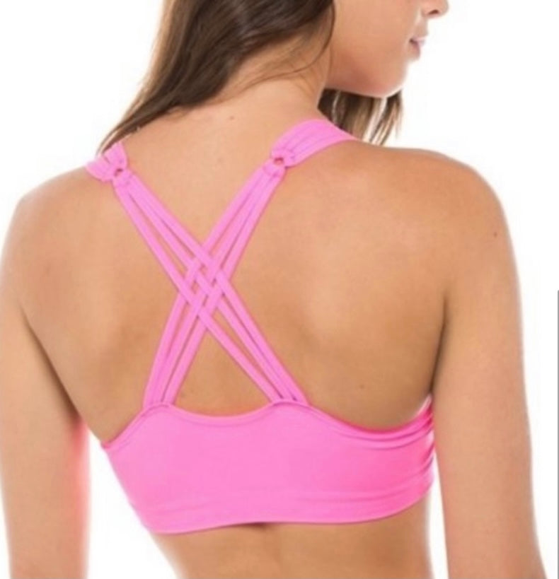 Pink Strappy Bralette