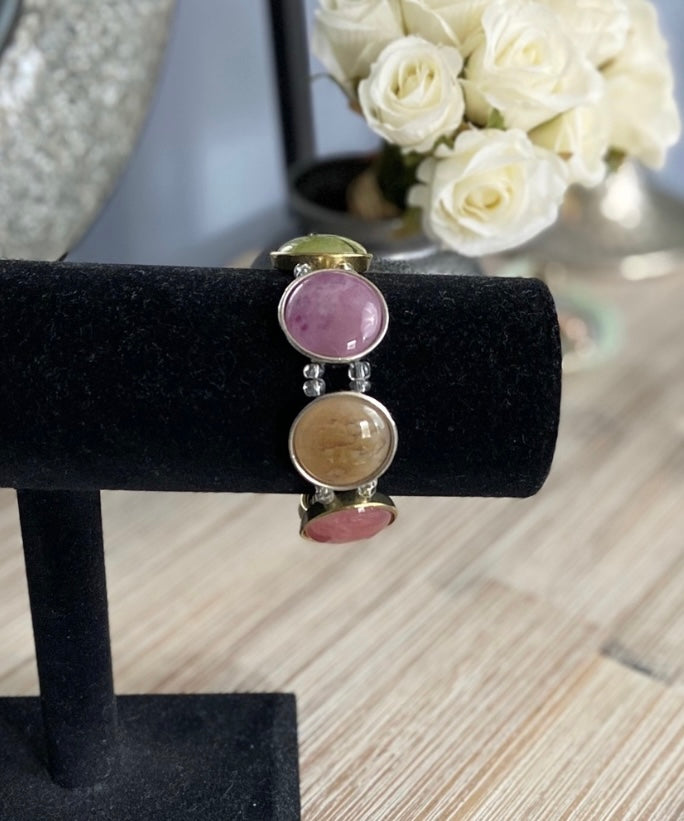 Double Strand Cabochon Bracelet