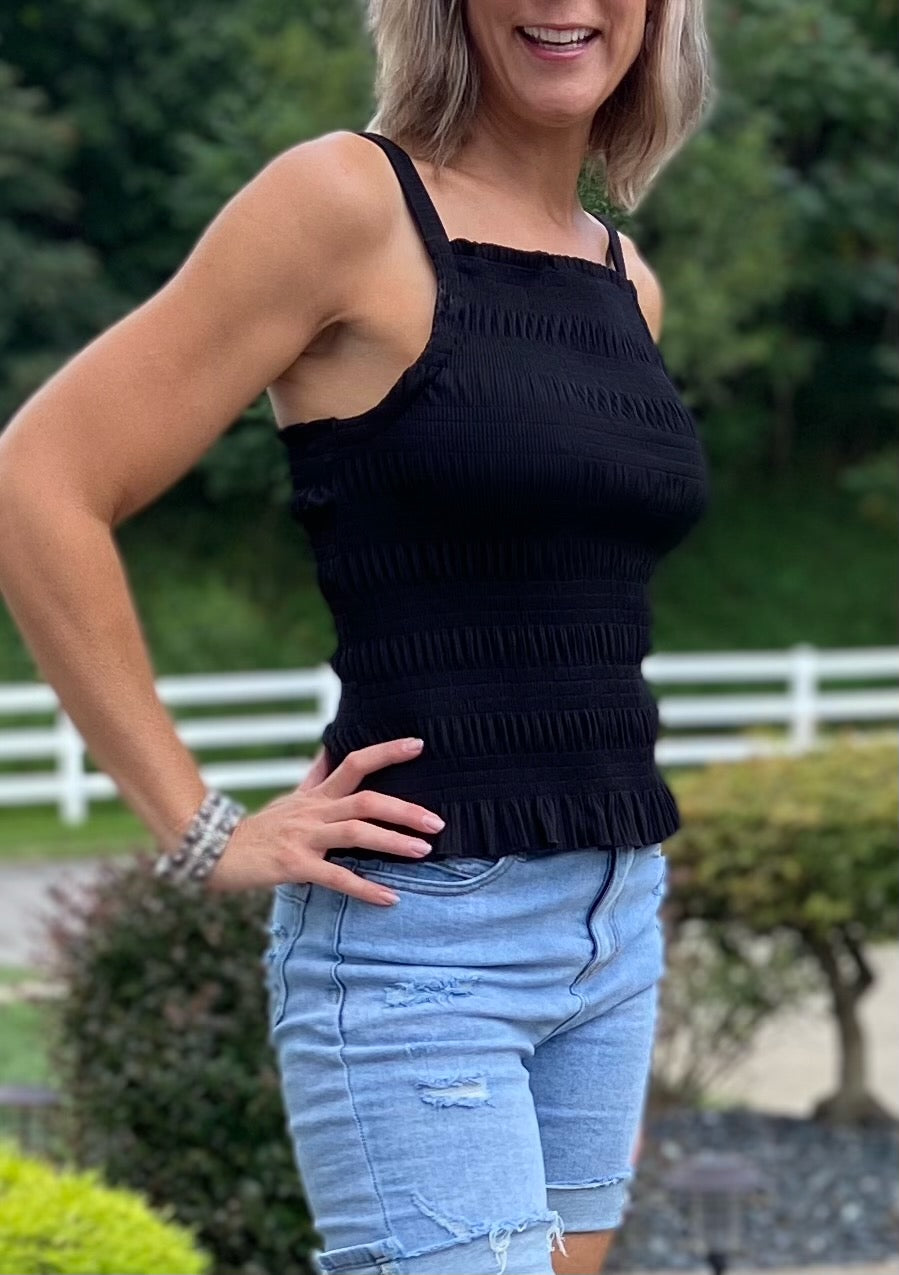 Perfectly Poised Smocked Tank