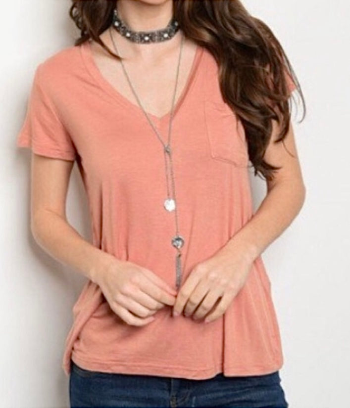Apricot Pocket Tee